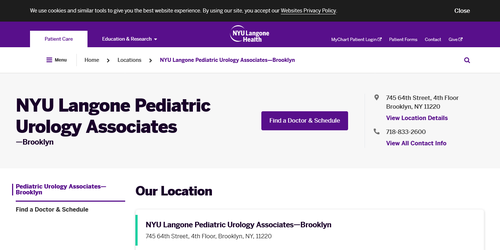 Nyu Langone Pediatric Urology Associates